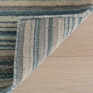 Brindle Stripe Hand Loom Knotted Wool Rug
