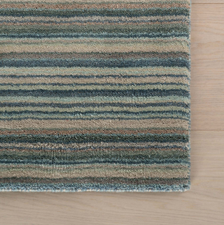 Brindle Stripe Hand Loom Knotted Wool Rug
