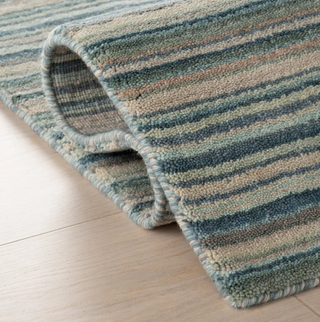 Brindle Stripe Hand Loom Knotted Wool Rug
