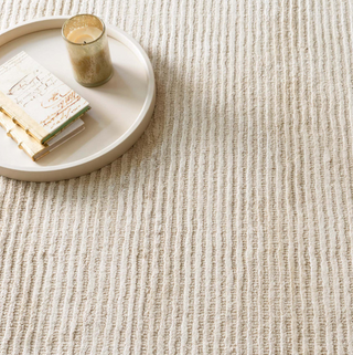 Cut Stripe Hand Knotted Viscosewool Rug
