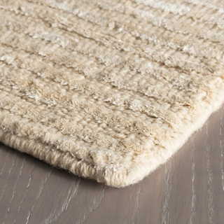 Cut Stripe Hand Knotted Viscosewool Rug
