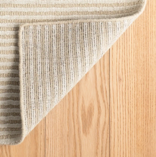 Cut Stripe Hand Knotted Viscosewool Rug
