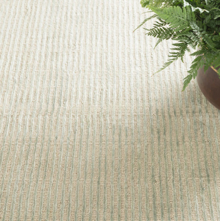 Cut Stripe Hand Knotted Viscosewool Rug
