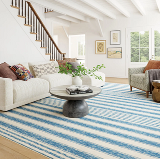 Vion Coastal Striped Machine Washable Rug
