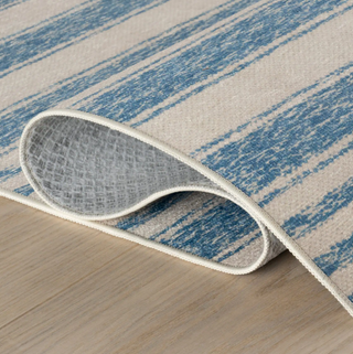 Vion Coastal Striped Machine Washable Rug

