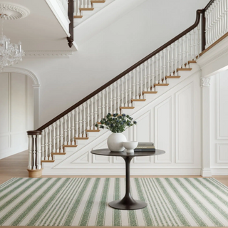 Vion Coastal Striped Machine Washable Rug
