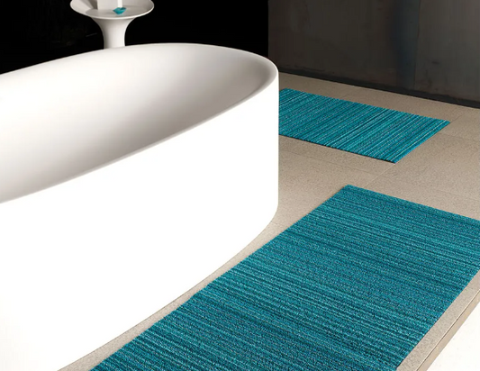 Turquoise Skinny Stripe 18x24 Floormat