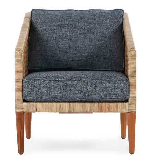 Kaitlin Accent Chair Natural/Blue