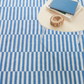 Sailing Stripe French Blue Handwoven Indoor/Outdoor Rug 2x3