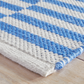 Sailing Stripe French Blue Handwoven Indoor/Outdoor Rug 2x3