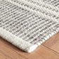 Malta Grey Woven Wool Rug 2x3