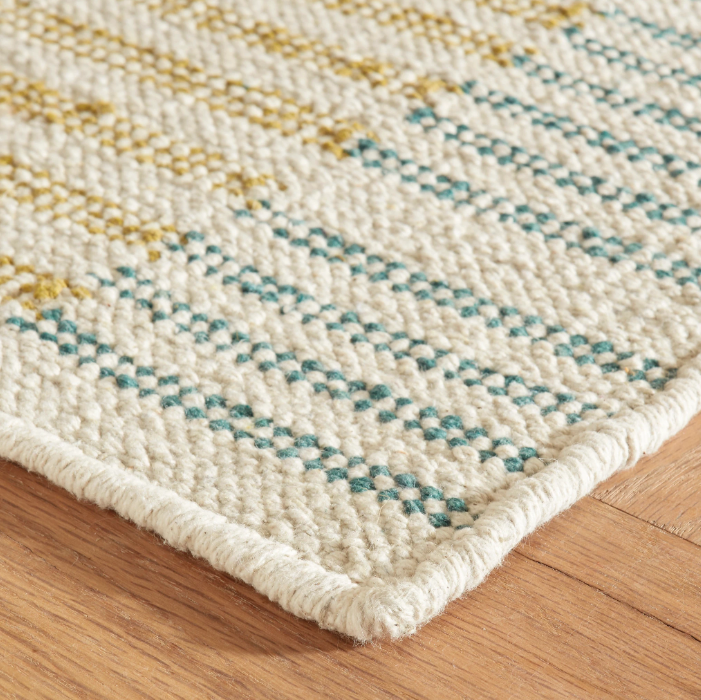 Gemma Juniper Hand Loom Knotted Cotton Rug 2x3