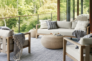 Archer Navy Woven Cotton Throw ***
