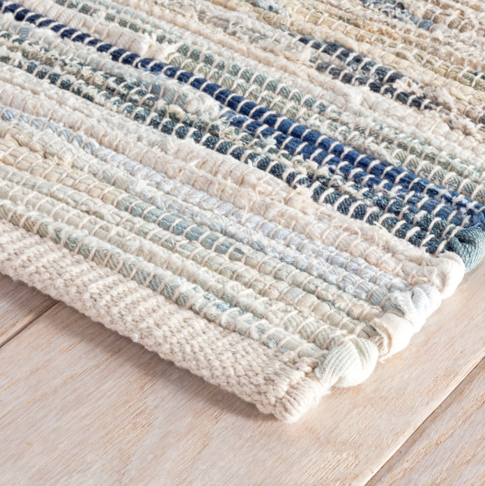 Denim Rag Handwoven Cotton Rug