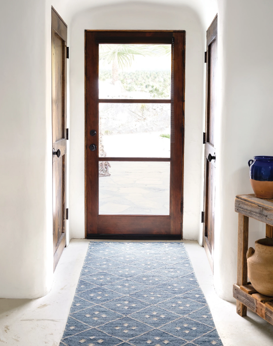 Kota Indigo Woven Wool Rug 2x3