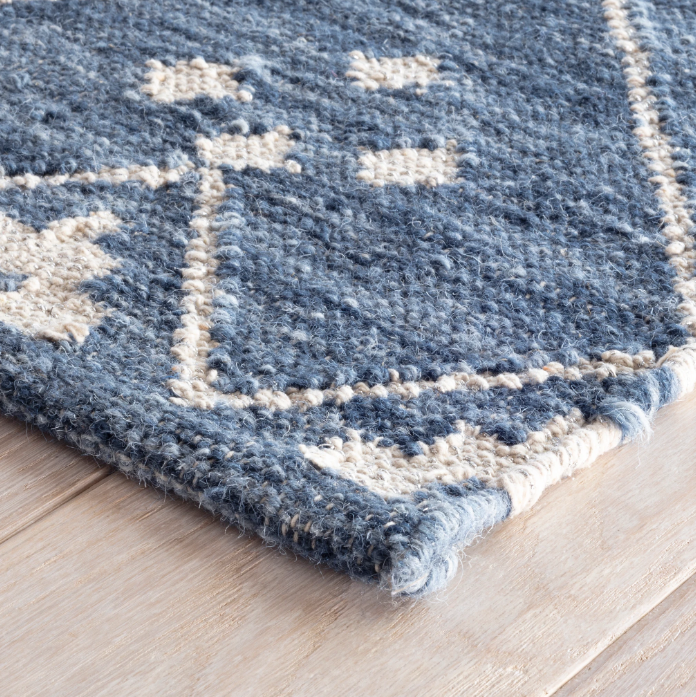 Kota Indigo Woven Wool Rug 2x3