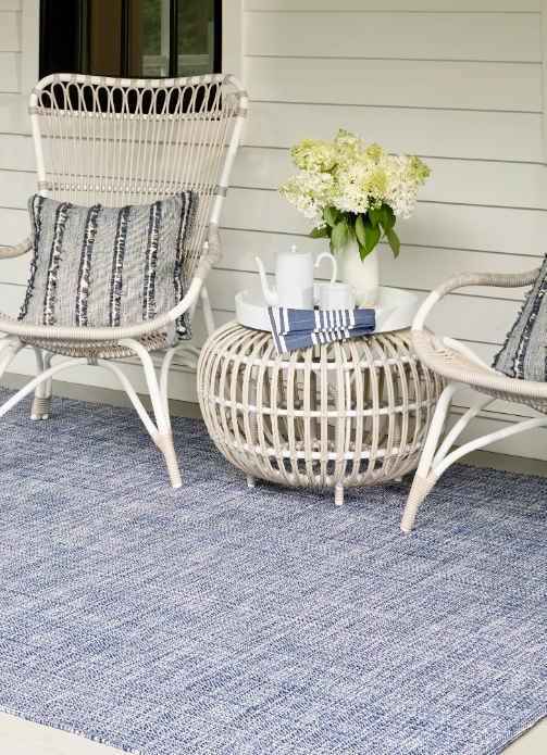 Fusion Blue Indoor/Outdoor Rug 2x3