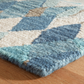 Deer Leap Blue Hand Hooked Wool Rug 2x3