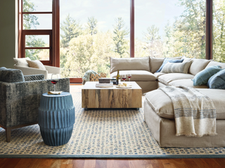 Cielo Stripe Blue Throw
