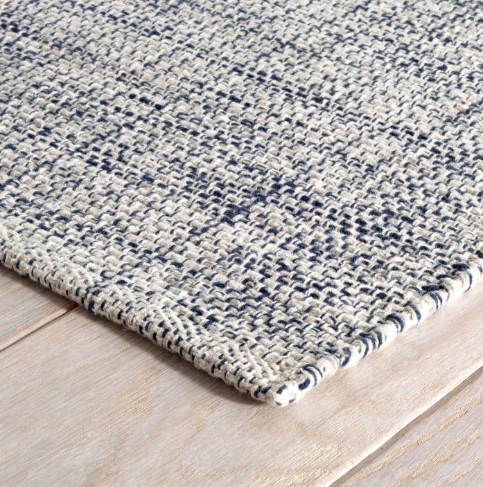 Marled Indigo Woven Rug 2x3