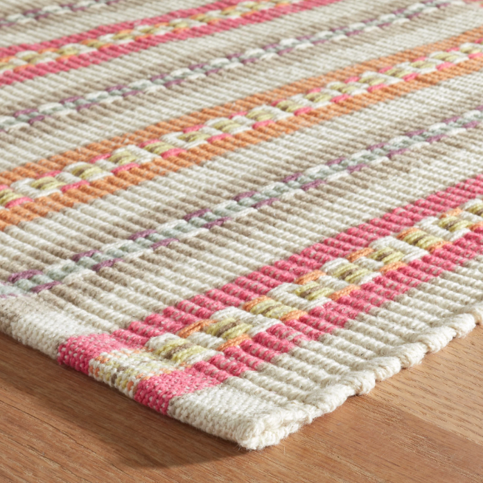 Long Slade Spice Handwoven Cotton Rug 2x3