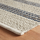 Cielo Stripe Navy Handwoven Cotton Rug 2x3