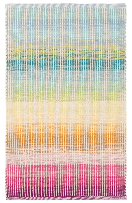 Watercolor Horizon Handwoven Cotton Rug 2x3