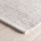 Marled Grey Woven Cotton Rug 2x3