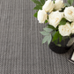 Herringbone Black Ivory Indoor/Outdoor Rug 2x3