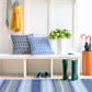 Fiesta Stripe French Blue/Green In/Out Rug 2x3