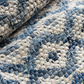 Denim Rag Diamond Ivory Woven Rug 2x3