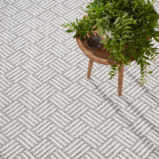 Crisscross Platinum Indoor/Outdoor Rug 2x3