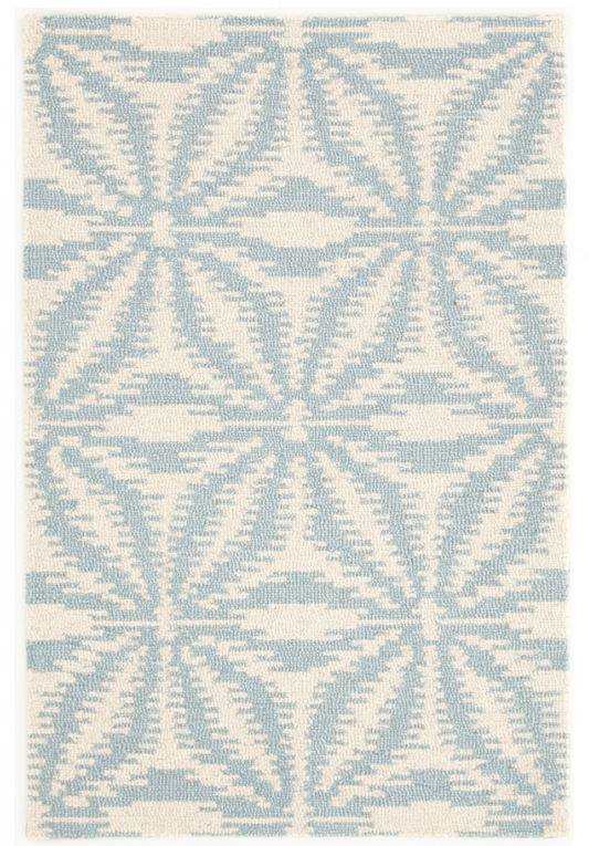 Aster Sky Hooked Wool Rug 2x3