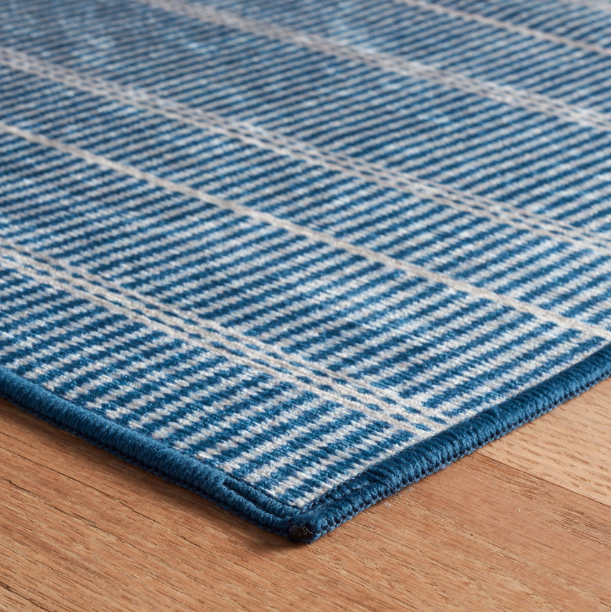 Samson Navy Machine Washable Rug 2x3