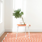 Sailing Stripe Tangerine Handwoven Indoor/Outdoor Rug 2x3