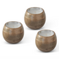 4 Inch Natural Wood Bowl Candle - Fresh Balsam