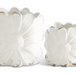 Distressed White Ceramic Sunflower Pot - Small