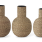 Metal Natural Jute Wrapped Vase - Large
