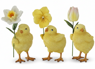4.5 Inch Resin Chick w/Flower I
