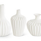 White Porcelain Accordion Vase - Small