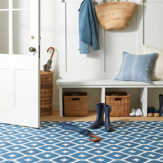 Elizabeth Navy Machine Washable Rug
