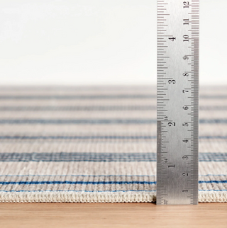 Nimes Ticking Neutral Machine Washable Rug
