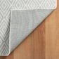 Diamond Platinum/White Machine Washable Rug