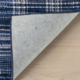 Denim Plaid Washable Rug
