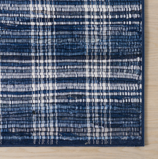 Denim Plaid Washable Rug
