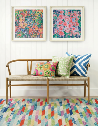 Impy Linen Decorative Pillow   French Blue   22" Square
