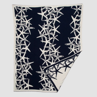 Reversible Tumbling Starfish Throw Marine/Milk

