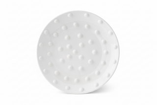 Glazed Plate with Raised Polka Dots
