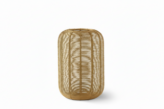 14 Inch Mustard Twisted Metal Candleholder
