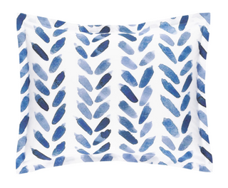 Blue Brush Sham   White/Blue
